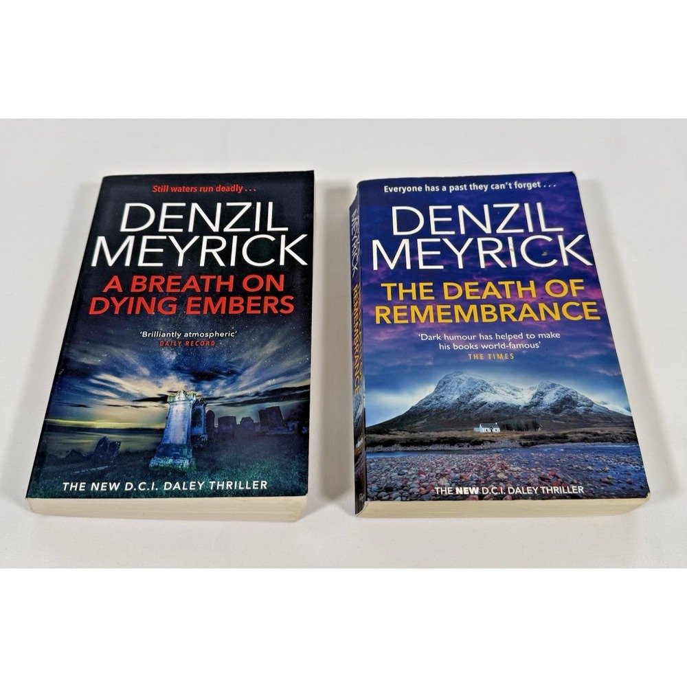 Denzil Meyrick D.C.I. Daley Thriller Books 2 Paperback Set Breath Death Embers